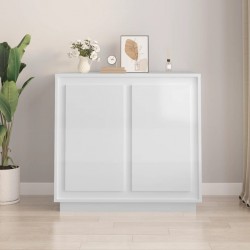 Sonata H Сайдборд, бял гланц, 80x34x75 см, инженерно дърво - Corpuri, vitrine, biblioteci modulare
