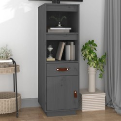 Sonata H Висок шкаф, сив, 34x40x108,5 см, борово дърво масив - Corpuri, vitrine, biblioteci modulare