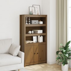 Sonata H Висок шкаф, меденокафяв, 80x35x154 см, борово дърво масив - Corpuri, vitrine, biblioteci modulare