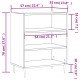 Sonata H Бюфет черен 57x35x70 см инженерно дърво