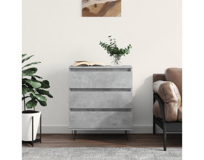 Sonata H Сайдборд, бетонно сив, 60x35x70 см, инженерно дърво