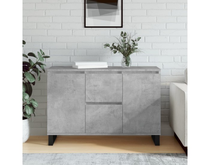 Sonata H Сайдборд, бетонно сив, 104x35x70 см, инженерно дърво
