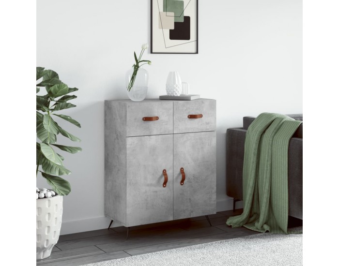Sonata H Сайдборд, бетонно сив, 69,5x34x90 см, инженерно дърво