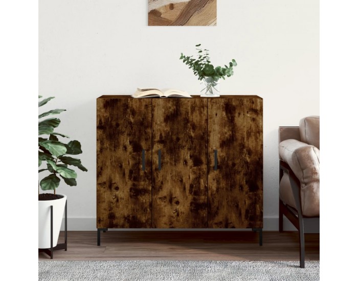 Sonata H Сайдборд, опушен дъб, 90x34x80 см, инженерно дърво