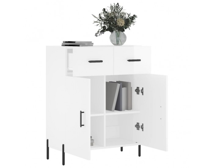 Sonata Dulap, alb extralucios, 69,5x34x90 cm, lemn compozit