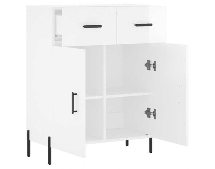Sonata Dulap, alb extralucios, 69,5x34x90 cm, lemn compozit