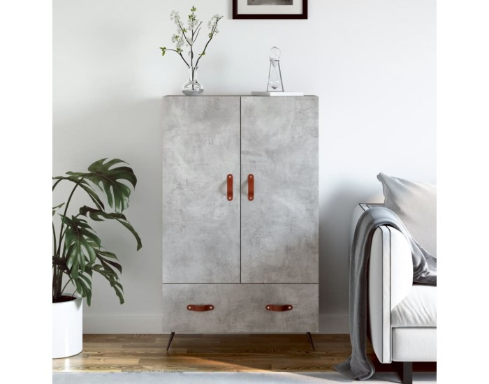 Sonata H Висок шкаф, бетонно сиво, 69,5x31x115 см, инженерно дърво