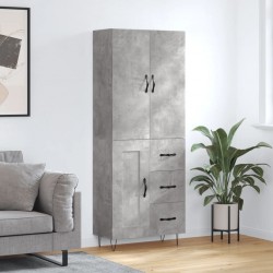 Sonata H Висок шкаф, бетонно сив, 69,5x34x180 см, инженерно дърво - Corpuri, vitrine, biblioteci modulare