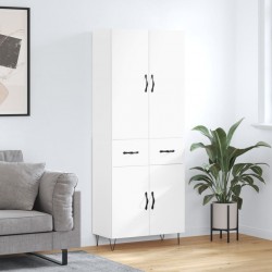 Sonata H Висок шкаф, бял, 69,5x34x180 см, инженерно дърво - Living