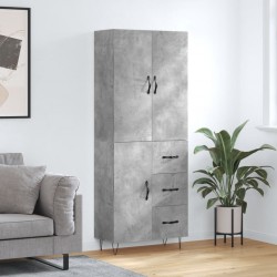 Sonata H Висок шкаф, бетонно сив, 69,5x34x180 см, инженерно дърво - Corpuri, vitrine, biblioteci modulare