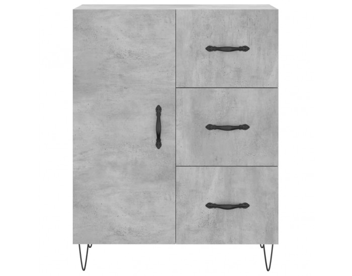 Sonata H Висок шкаф, бетонно сив, 69,5x34x180 см, инженерно дърво