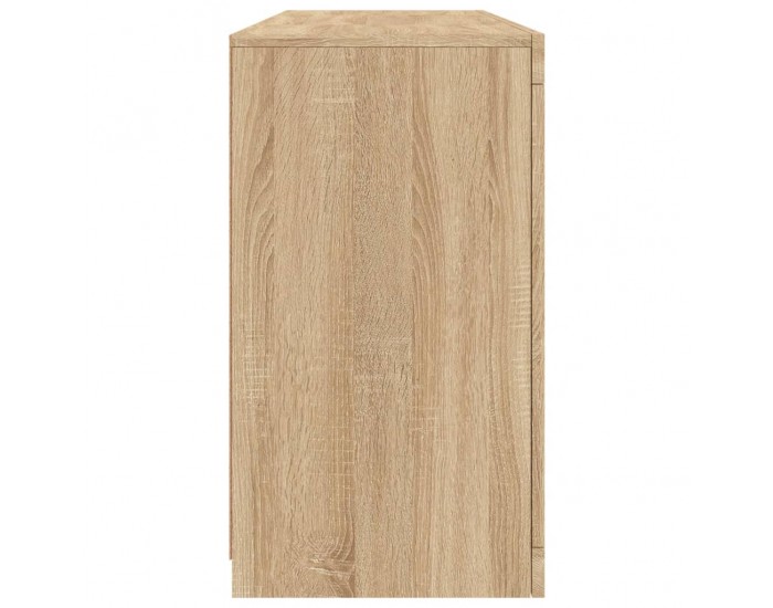 Sonata H Сайдборд с LED светлини, сонома дъб, 142,5x37x67 см