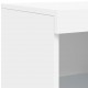 Sonata H Сайдборд с LED светлини, бял, 41x37x100 см