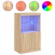 Sonata H Сайдборд с LED светлини, сонома дъб, 60,5x37x100 см