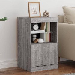 Sonata H Сайдборд с LED светлини, сив сонома, 41x37x67 см - Corpuri, vitrine, biblioteci modulare