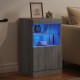 Sonata H Сайдборд с LED светлини, сив сонома, 41x37x67 см
