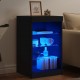 Sonata H Сайдборд с LED светлини, черен, 41x37x67 см