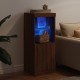Sonata H Сайдборд с LED светлини, кафяв дъб, 41x37x100 см