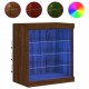 Sonata H Сайдборд с LED светлини, кафяв дъб, 60,5x37x67 см