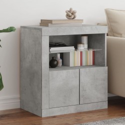 Sonata H Сайдборд с LED светлини, бетонно сив, 60,5x37x67 см - Corpuri, vitrine, biblioteci modulare