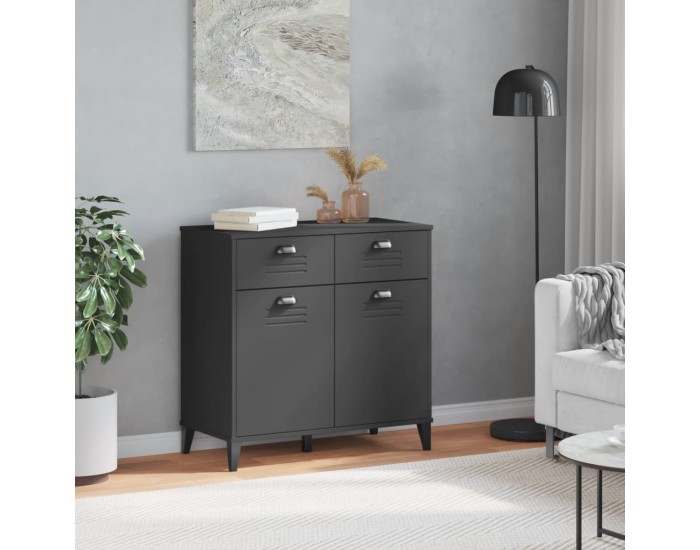 Sonata H Сайдборд VIKEN, антрацитно сиво, 80x40x80 см, инженерно дърво