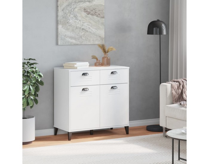 Sonata H Сайдборд VIKEN, бял, 80x40x80 см, инженерно дърво