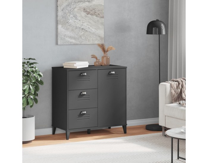 Sonata H Сайдборд VIKEN, антрацитно сиво, 80x40x80 см, инженерно дърво