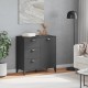 Sonata H Сайдборд VIKEN, антрацитно сиво, 80x40x80 см, инженерно дърво