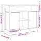Sonata H Бюфет кафяв дъб 100x35x80 см инженерно дърво