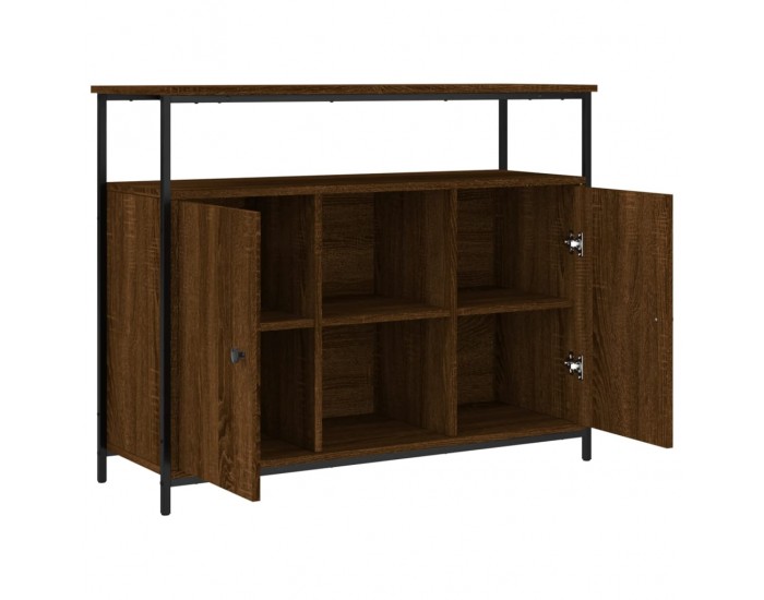 Sonata H Бюфет кафяв дъб 100x35x80 см инженерно дърво