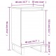 Sonata H Бюфет бетонно сив 40x35x70 см инженерно дърво