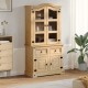 Sonata H Стъклен шкаф витрина Corona 100x48,5x179 см бор масив
