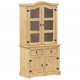 Sonata H Стъклен шкаф витрина Corona 100x48,5x179 см бор масив