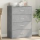 Sonata H Бюфет бетонно сив 60x31x84 см инженерно дърво