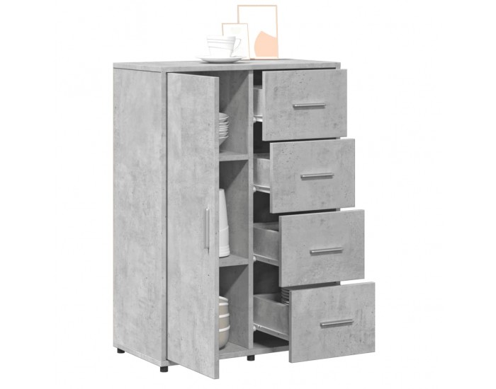 Sonata H Бюфет бетонно сив 60x31x84 см инженерно дърво