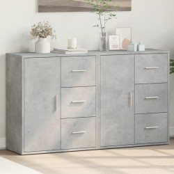 Sonata H Сайдборди, 2 бр, бетонно сив, 60x31x70 см, инженерно дърво - Corpuri, vitrine, biblioteci modulare