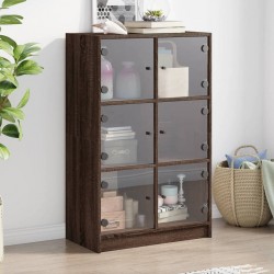 Sonata H Висок шкаф, Кафяв дъб, 68x37x109 см, инженерно дърво - Corpuri, vitrine, biblioteci modulare