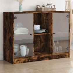 Sonata H Сайдборд, опушен дъб, 102x37x75,5 см, инженерно дърво - Corpuri, vitrine, biblioteci modulare