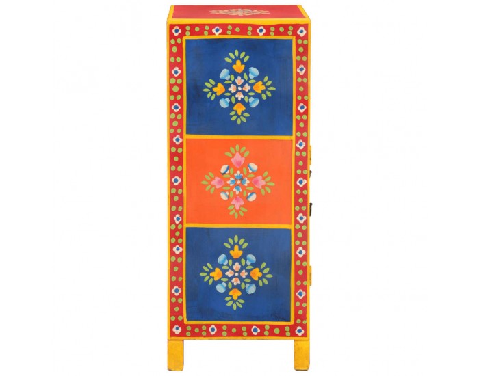 Sonata Servantă pictată manual, 53x30x74 cm, lemn masiv de mango