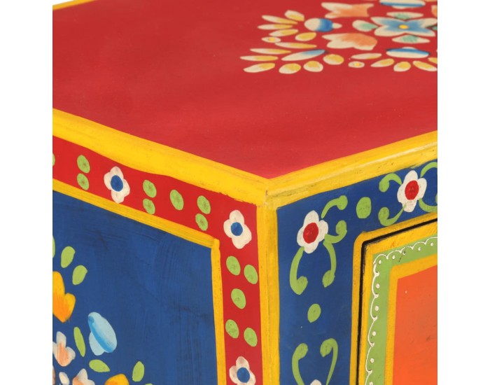 Sonata Servantă pictată manual, 53x30x74 cm, lemn masiv de mango