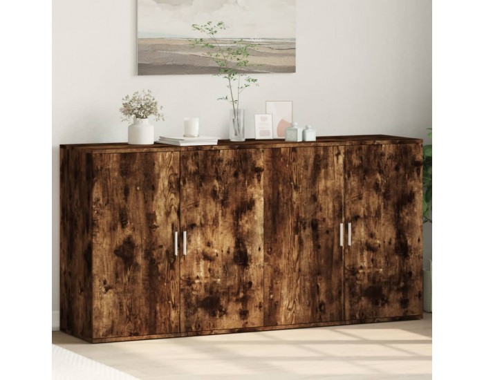 Sonata H Сайдборди, 2 бр, опушен дъб, 79x38x80 см, инженерно дърво