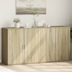 Sonata H Сайдборди, 2 бр, дъб сонома, 79x38x80 см, инженерно дърво - Corpuri, vitrine, biblioteci modulare