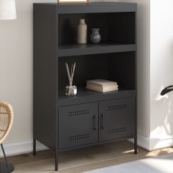 Sonata H Висок шкаф, черен, 68x39x113 см, стомана - Corpuri, vitrine, biblioteci modulare