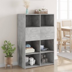 Sonata H Висок шкаф, бетонно сив, 80x42,5x124 см, инженерно дърво - Corpuri, vitrine, biblioteci modulare