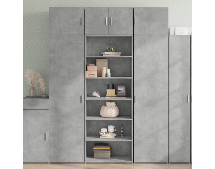 Sonata H Висок шкаф, бетонно сив, 70x41x185 см, инженерно дърво
