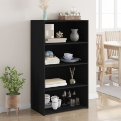 Sonata H Висок шкаф, черен, 70x41x124 см, инженерно дърво - Corpuri, vitrine, biblioteci modulare