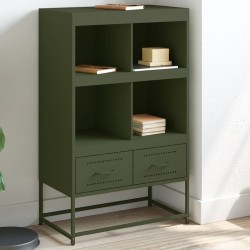 Sonata H Висок шкаф, маслиненозелен, 68x39x111,5 см, стомана - Corpuri, vitrine, biblioteci modulare