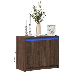 Sonata H Сайдборд с LED, кафяв дъб, 72x34x61 см, инженерно дърво - Corpuri, vitrine, biblioteci modulare