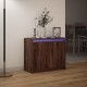 Sonata H Сайдборд с LED, кафяв дъб, 72x34x61 см, инженерно дърво