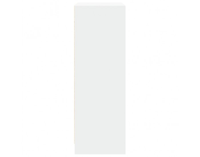 Sonata H Сайдборд с LED, бял, 77x34x100 см, инженерно дърво